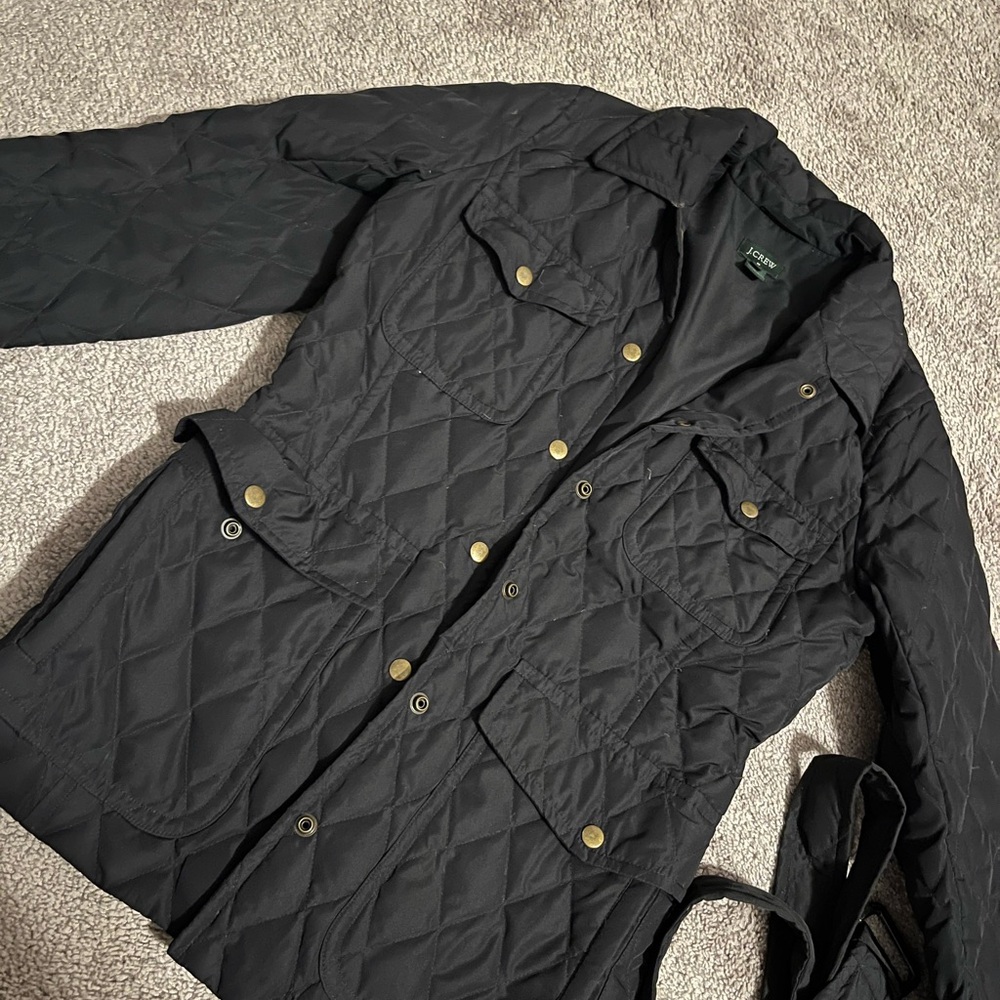 J. Crew Black Quilted Jacket